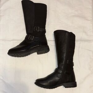 Black Girls Knee-High Boots Size 13